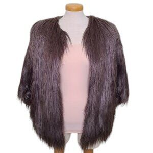 WYLDR Heidi Lavender Gray Faux Fur Jacket